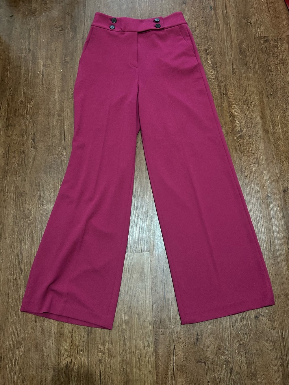 Calvin Klein Wide-Leg Pants in Fuchsia